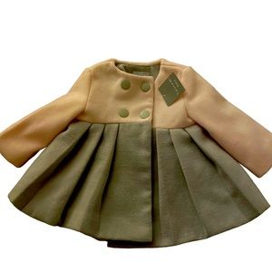 Tahari brand new girl pleated dress coat